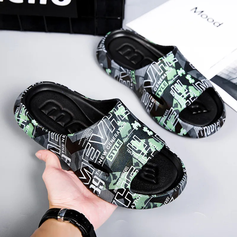 KLAOSD Slip Resistant Abrasion Resistant Cushioning Slide Slippers Men's-2
