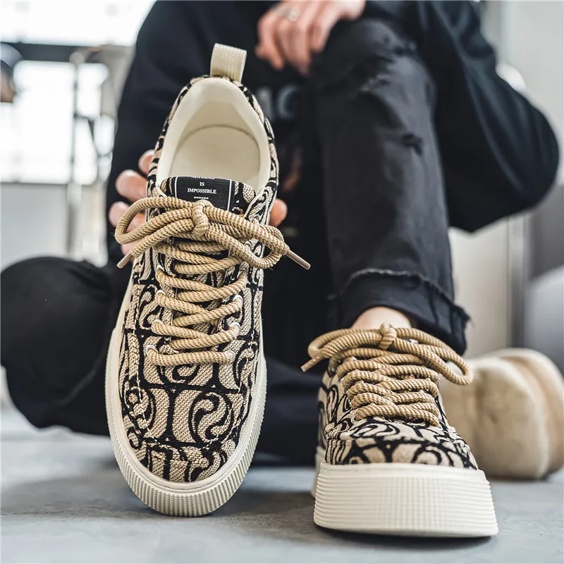 KLAOSD Slip Resistant, Abrasion Resistant, Breathable Low Top Canvas Shoes Men's-1