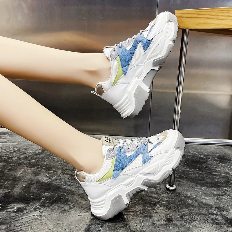 KLAOSD Abrasion Resistant Slip Resistant Low Top Chunky Sneakers Women's-10