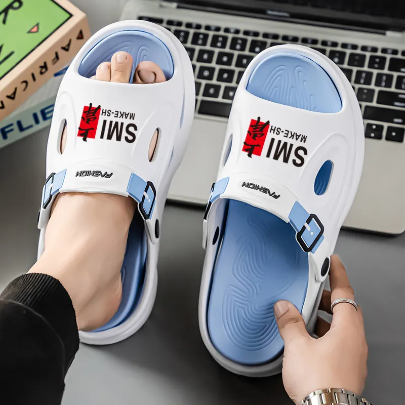 KLAOSD EVA Slip Resistant Shock Absorbers Slide Slippers Men's-13