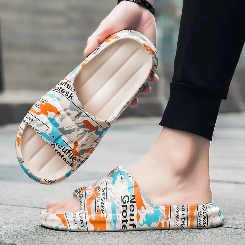 KLAOSD Slip Resistant Abrasion Resistant Cushioning Slide Slippers Unisex-7