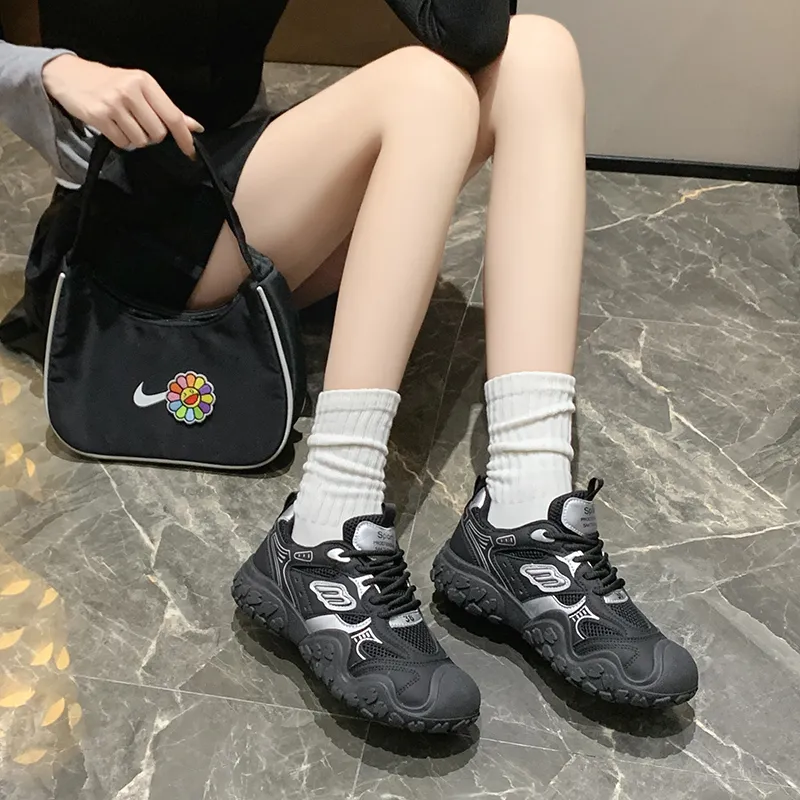 KLAOSD Slip Resistant And Breathable Low Top Chunky Sneakers Women's-4