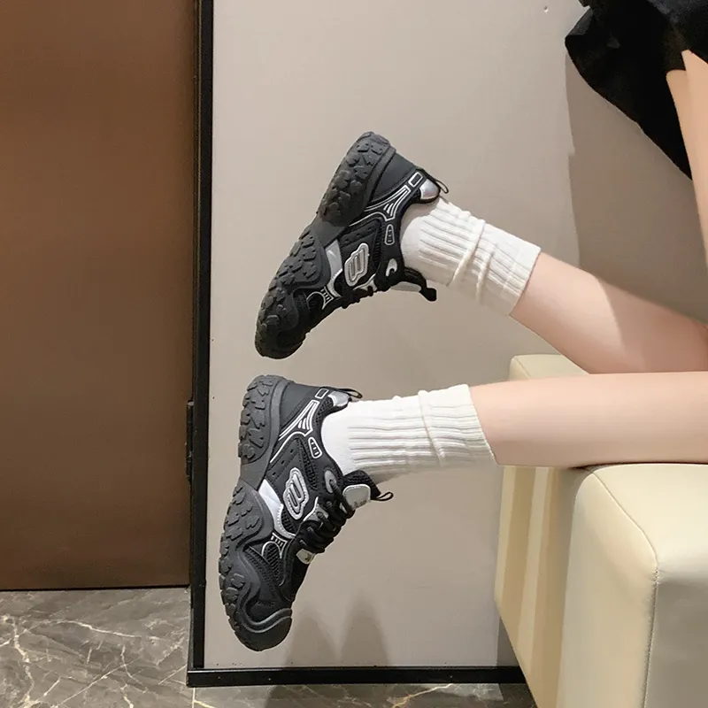 KLAOSD Slip Resistant And Breathable Low Top Chunky Sneakers Women's-3