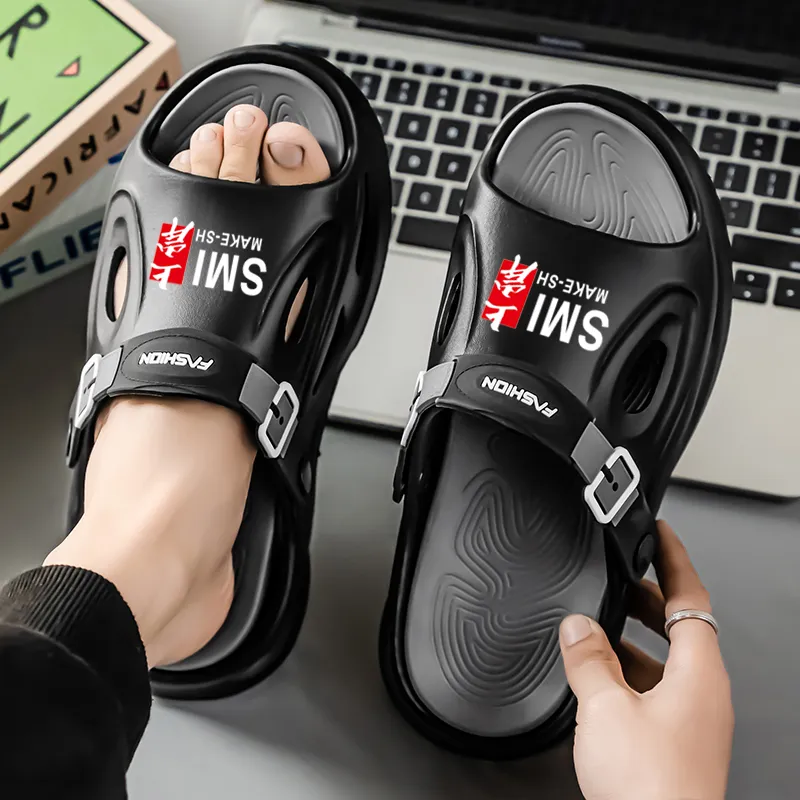 KLAOSD EVA Slip Resistant Shock Absorbers Slide Slippers Men's-1