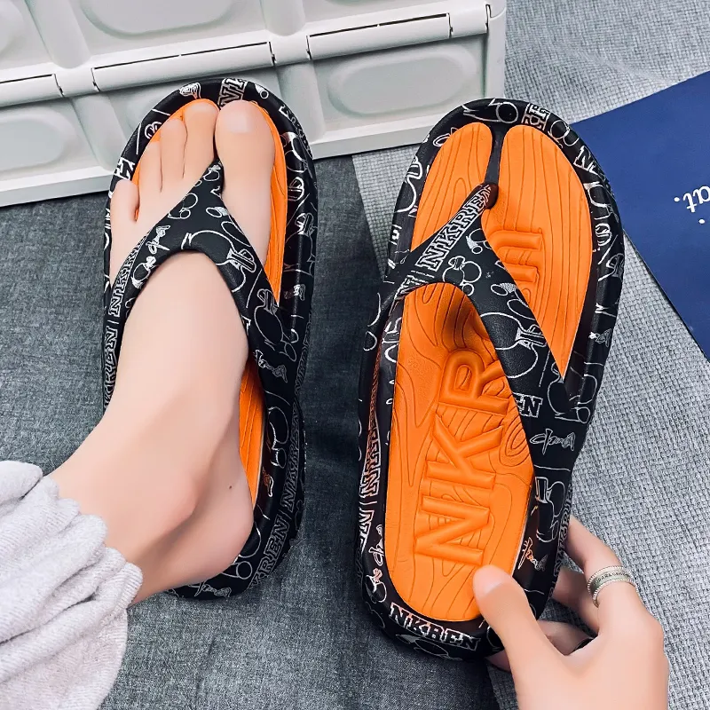 KLAOSD Odor Resistant Abrasion Resistant Slip Resistant Flip Flops Men's-13