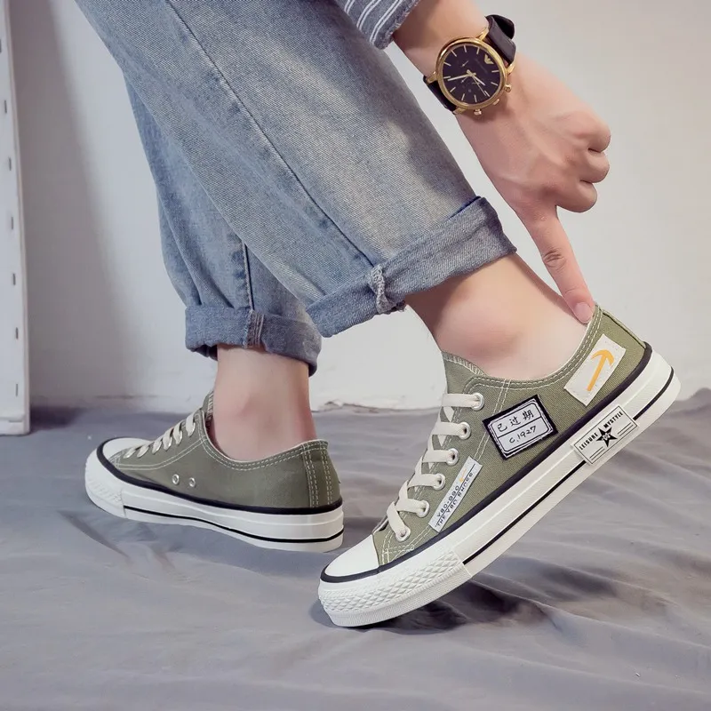 KLAOSD Anti Slip Wear Resistant Low Top Canvas Shoes Unisex-16