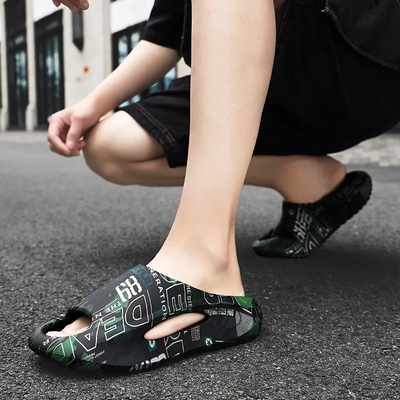 KLAOSD EVA Slip Resistant Abrasion Resistant Cushioning Slide Slippers Unisex-5