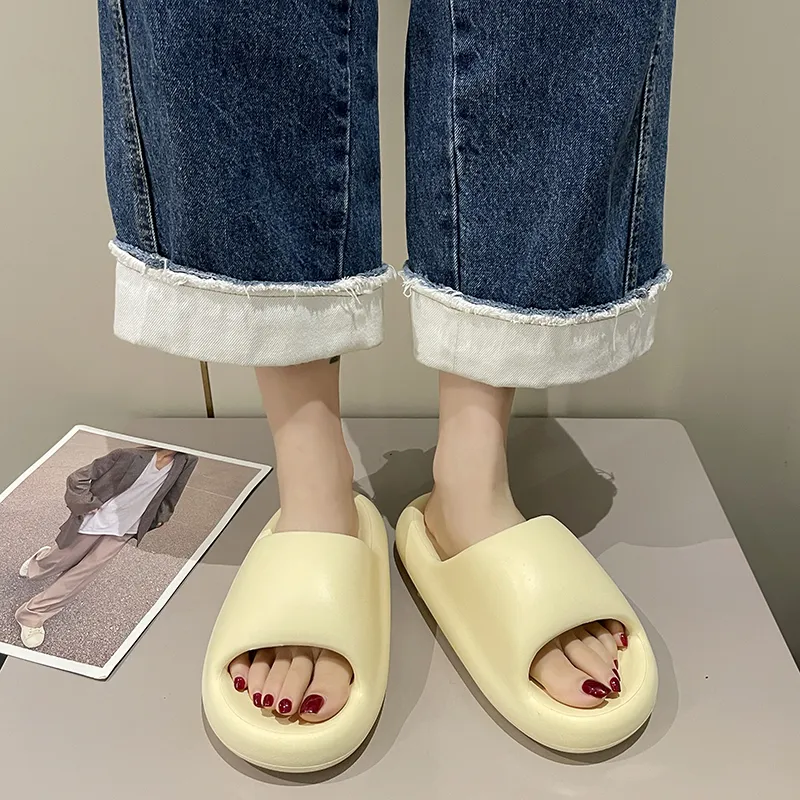 KLAOSD Quiet Slip Resistant Abrasion Resistant Slide Slippers Women's-17