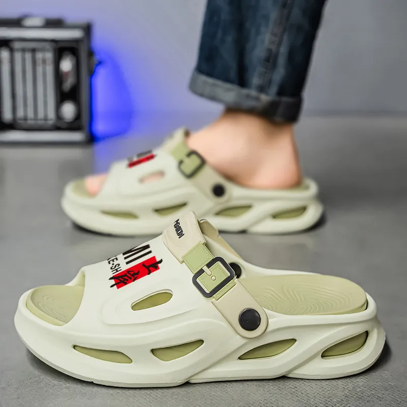 KLAOSD EVA Slip Resistant Shock Absorbers Slide Slippers Men's-20