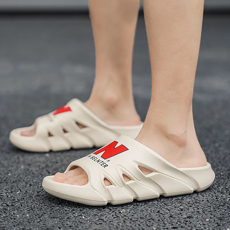 KLAOSD Quiet Slip Resistant Odor Resistant Slide Slippers Unisex-6