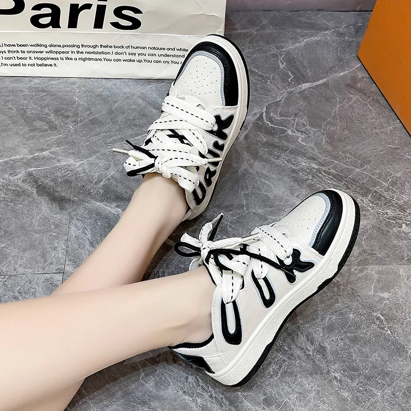 KLAOSD Anti Slip Wear Resistant Low Top Skateboard Shoes Women's-4