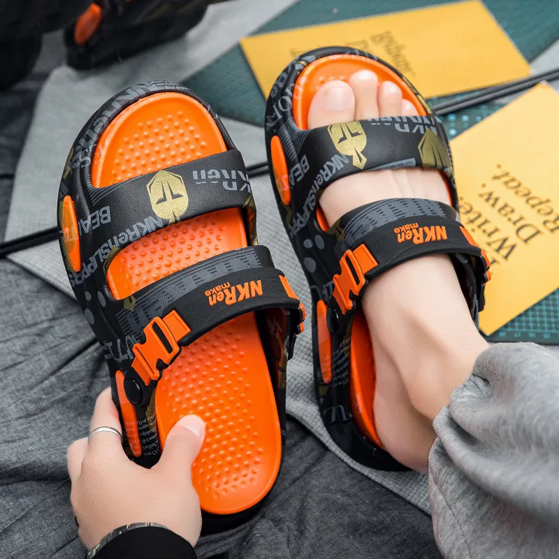 KLAOSD Slip Resistant Abrasion Resistant Slide Slippers Men's-1