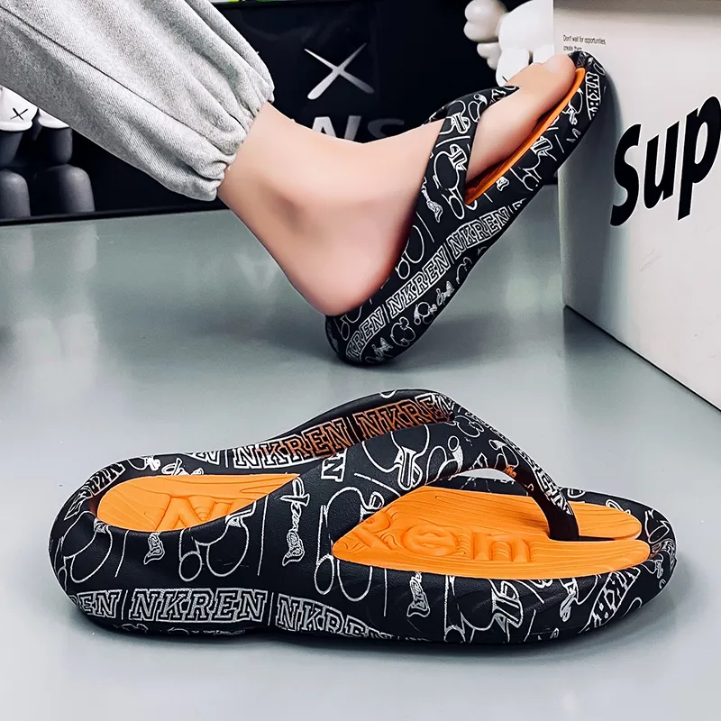 KLAOSD Odor Resistant Abrasion Resistant Slip Resistant Flip Flops Men's-15