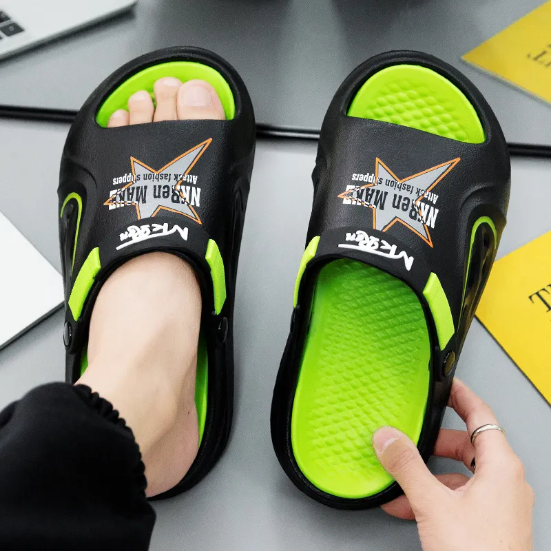 KLAOSD Slip Resistant Abrasion Resistant Massage Slide Slippers Men's-1