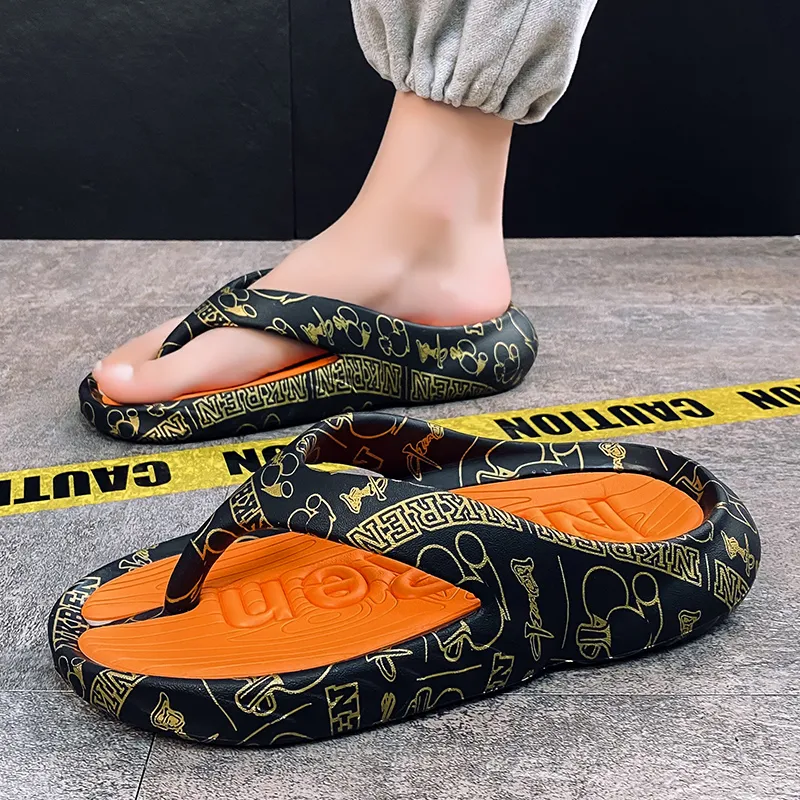 KLAOSD Odor Resistant Abrasion Resistant Slip Resistant Flip Flops Men's-5