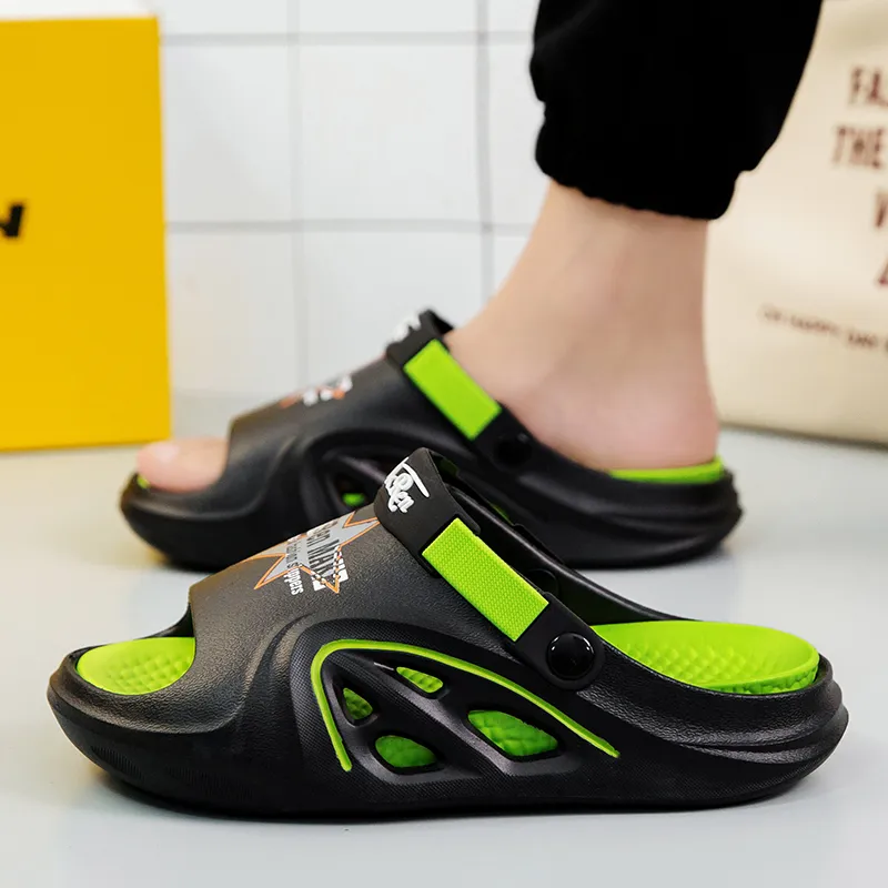KLAOSD Slip Resistant Abrasion Resistant Massage Slide Slippers Men's-4