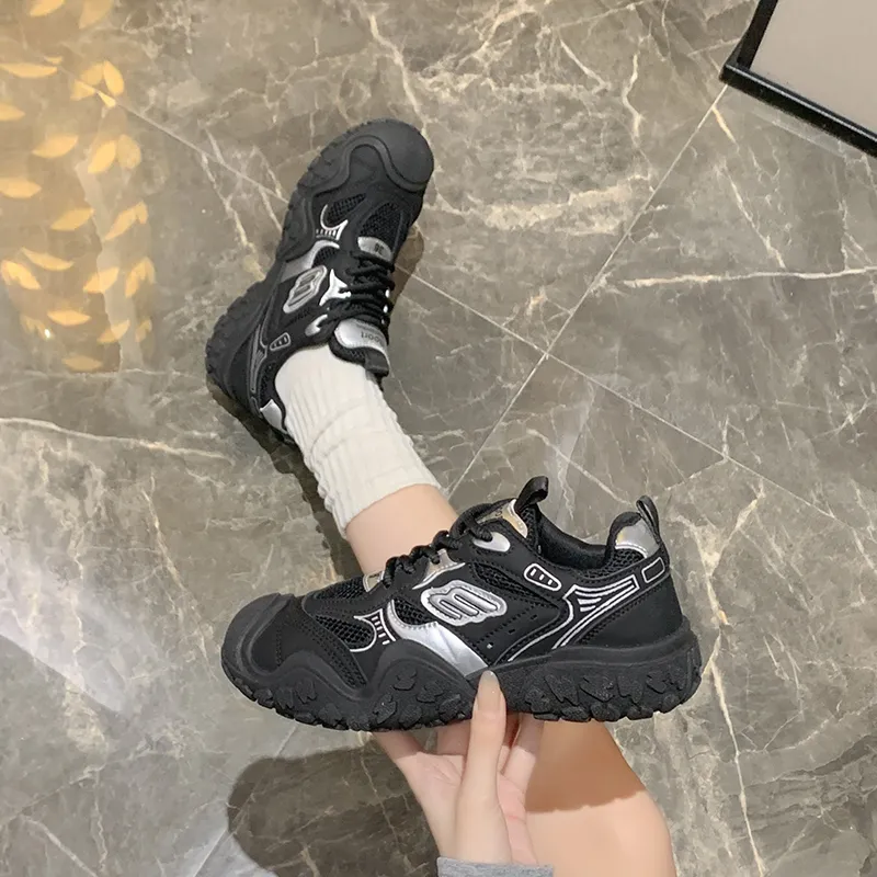 KLAOSD Slip Resistant And Breathable Low Top Chunky Sneakers Women's-2