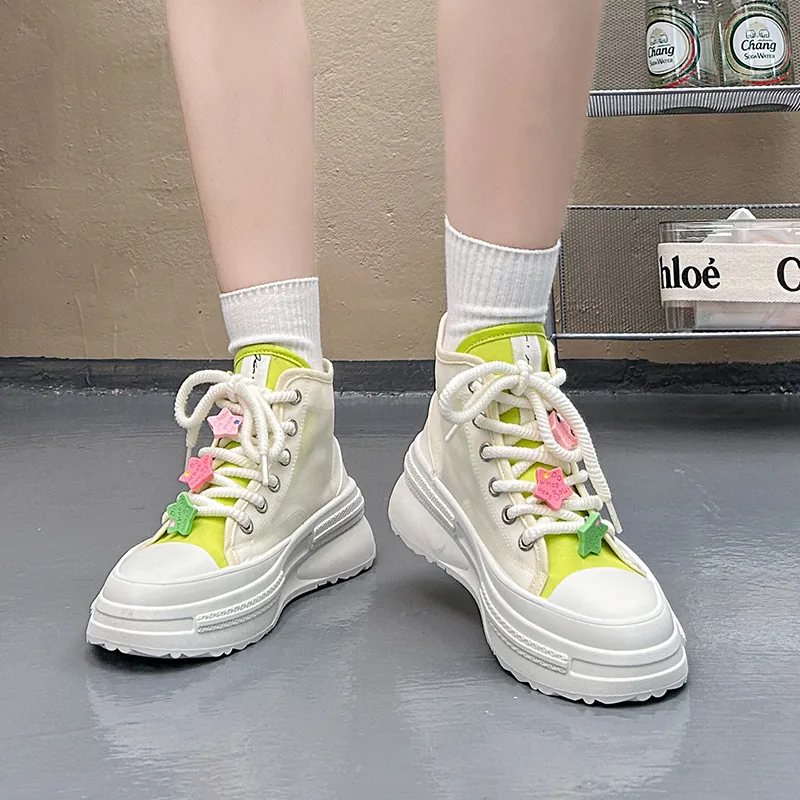 KLAOSD Anti Slip Wear Resistant High Top Skateboard Shoes Women's-15