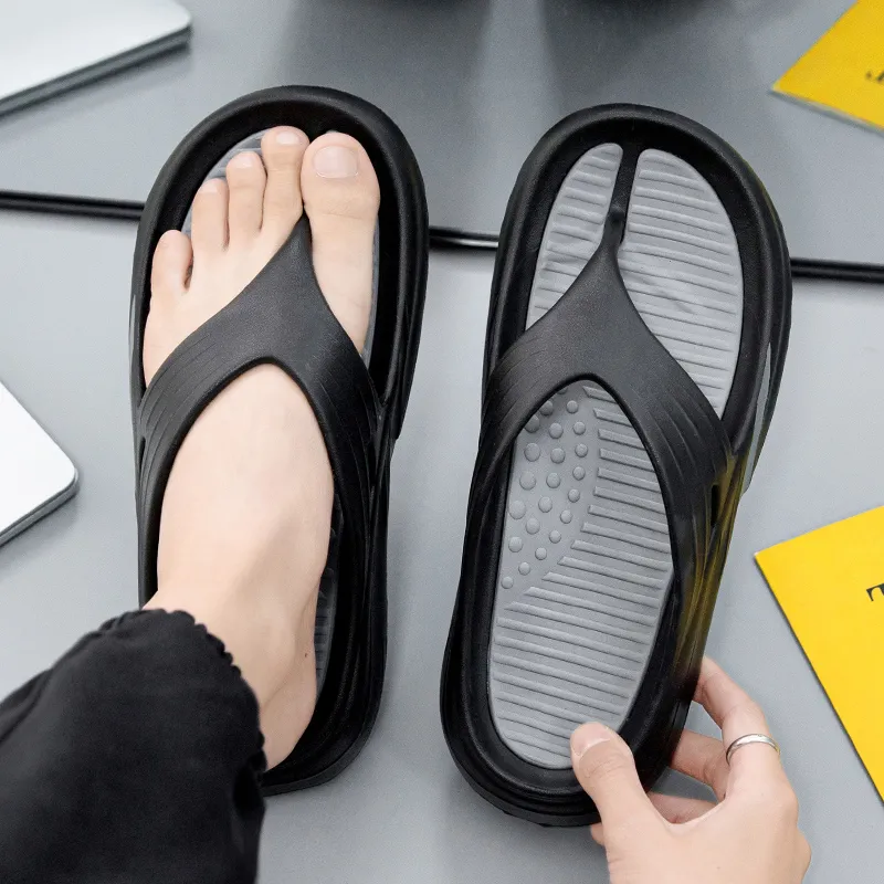 KLAOSD Odor Resistant Abrasion Resistant Slip Resistant Flip Flops Men's-1