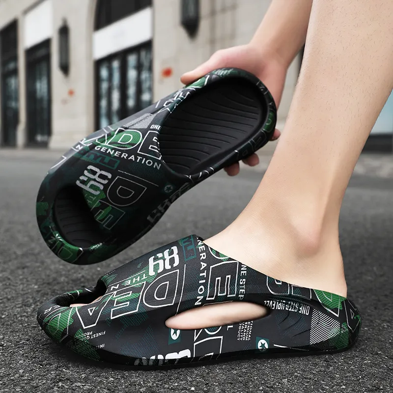 KLAOSD EVA Slip Resistant Abrasion Resistant Cushioning Slide Slippers Unisex-2