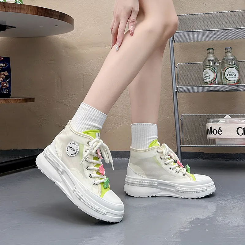 KLAOSD Anti Slip Wear Resistant High Top Skateboard Shoes Women's-14