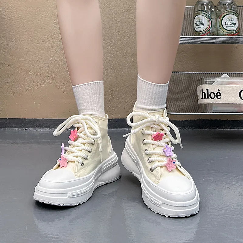 KLAOSD Anti Slip Wear Resistant High Top Skateboard Shoes Women's-5