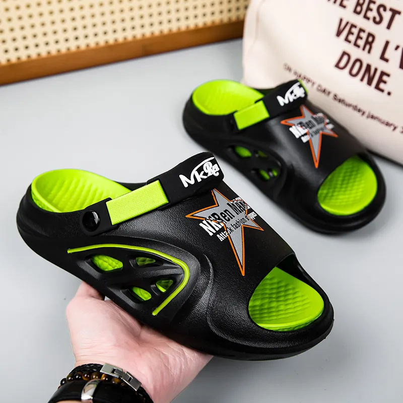 KLAOSD Slip Resistant Abrasion Resistant Massage Slide Slippers Men's-5