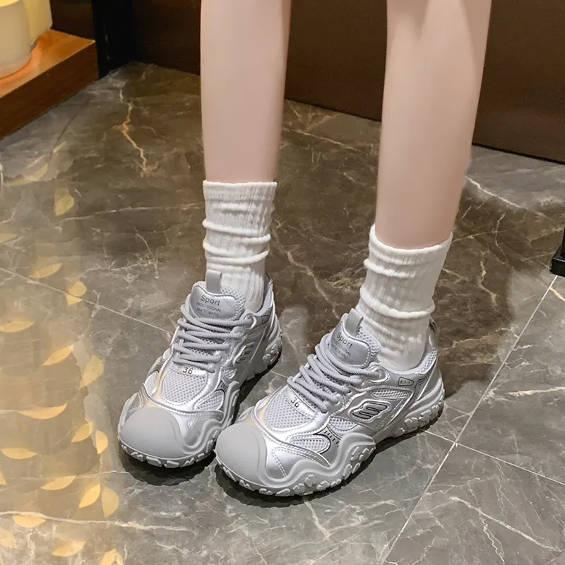 KLAOSD Slip Resistant And Breathable Low Top Chunky Sneakers Women's-9