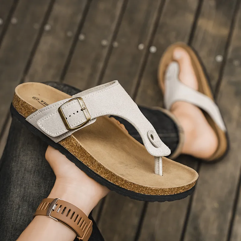 KLAOSD Rubber Sole Abrasion Resistant Slip Resistant Flip Flops Unisex-10