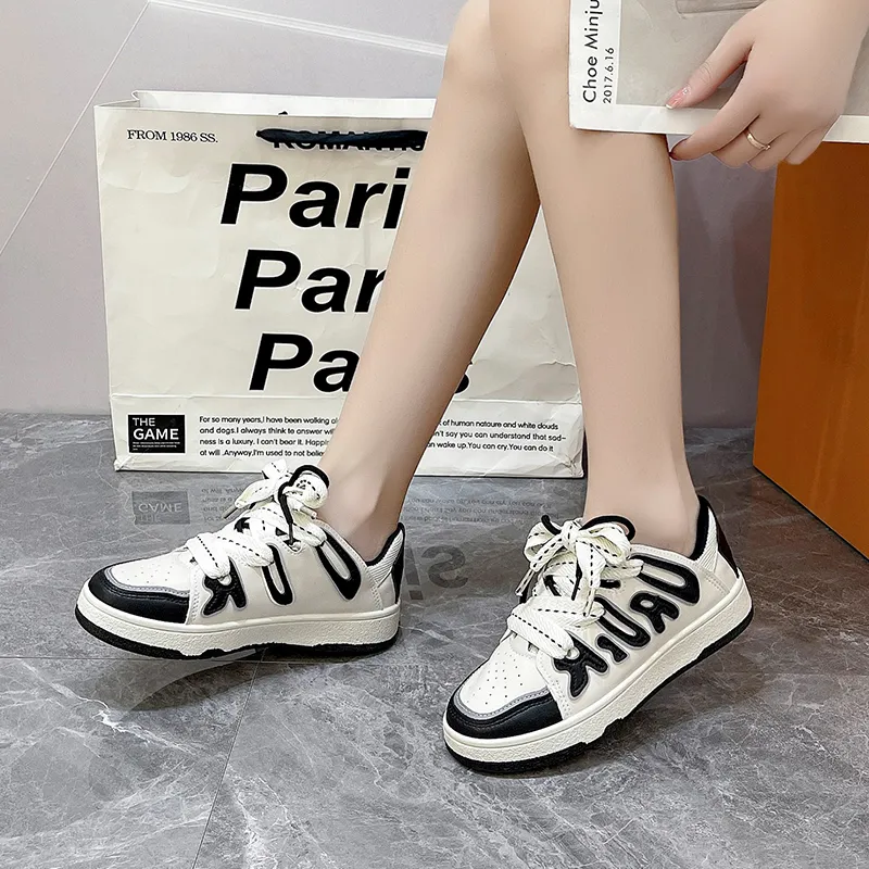 KLAOSD Anti Slip Wear Resistant Low Top Skateboard Shoes Women's-1