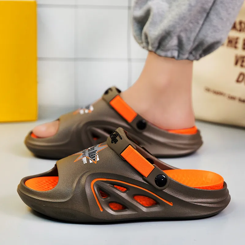 KLAOSD Slip Resistant Abrasion Resistant Massage Slide Slippers Men's-11