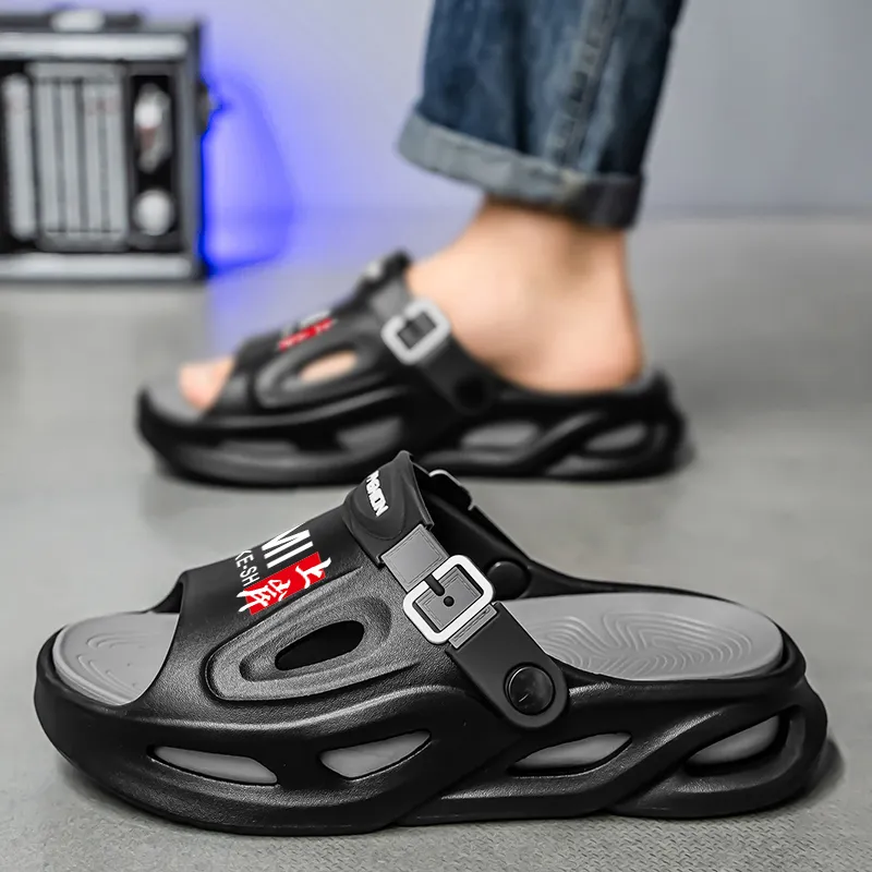 KLAOSD EVA Slip Resistant Shock Absorbers Slide Slippers Men's-2