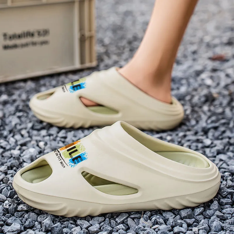 KLAOSD Quiet Slip Resistant Odor Resistant Slide Slippers Men's-14
