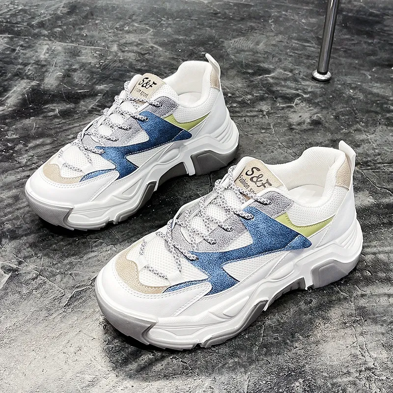 KLAOSD Abrasion Resistant Slip Resistant Low Top Chunky Sneakers Women's-11