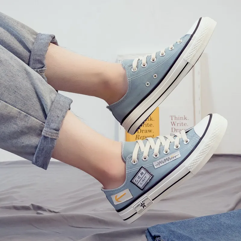 KLAOSD Anti Slip Wear Resistant Low Top Canvas Shoes Unisex-8