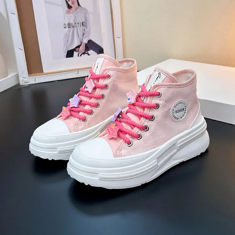 KLAOSD Anti Slip Wear Resistant High Top Skateboard Shoes Women's-7