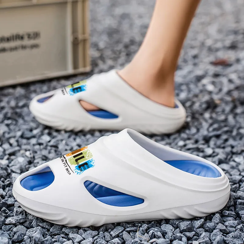 KLAOSD Quiet Slip Resistant Odor Resistant Slide Slippers Men's-2