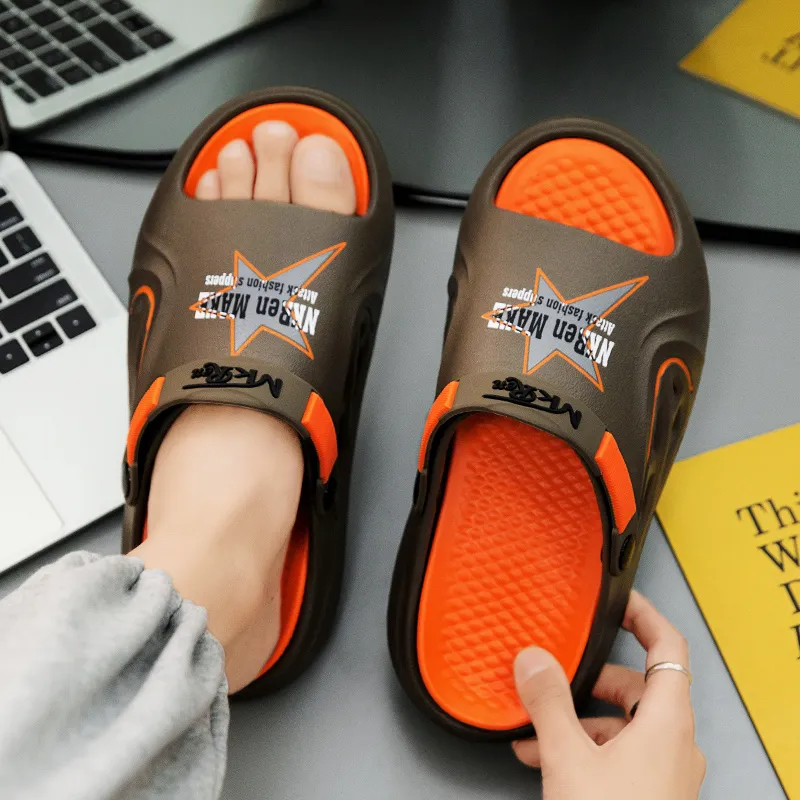 KLAOSD Slip Resistant Abrasion Resistant Massage Slide Slippers Men's-8