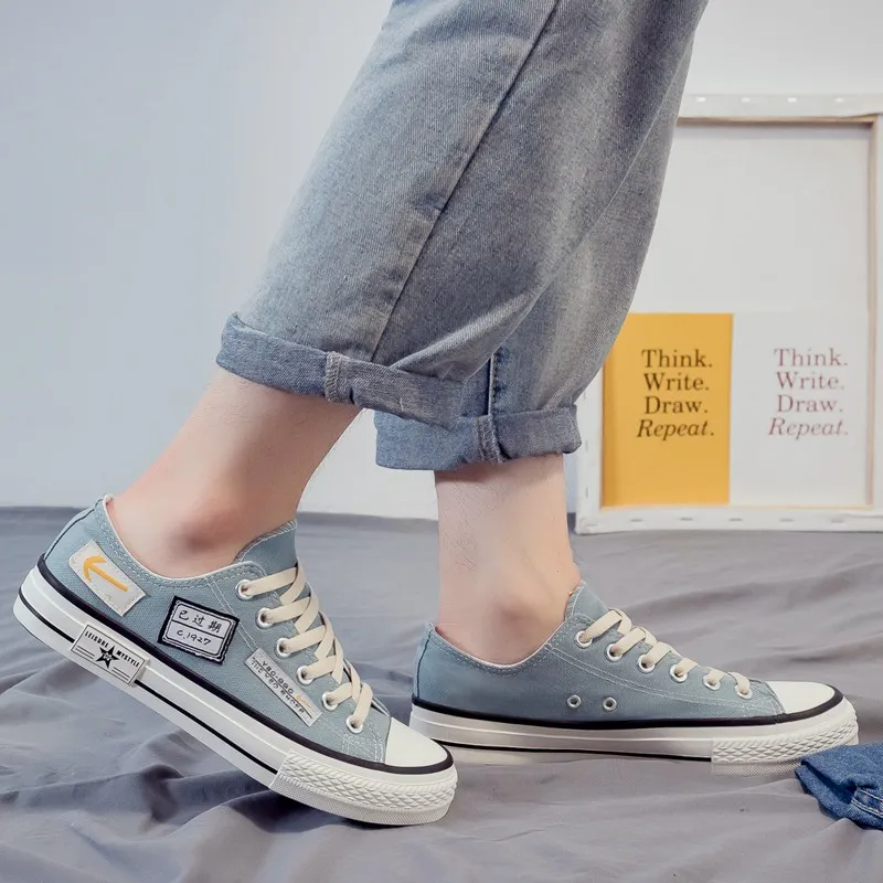 KLAOSD Anti Slip Wear Resistant Low Top Canvas Shoes Unisex-9