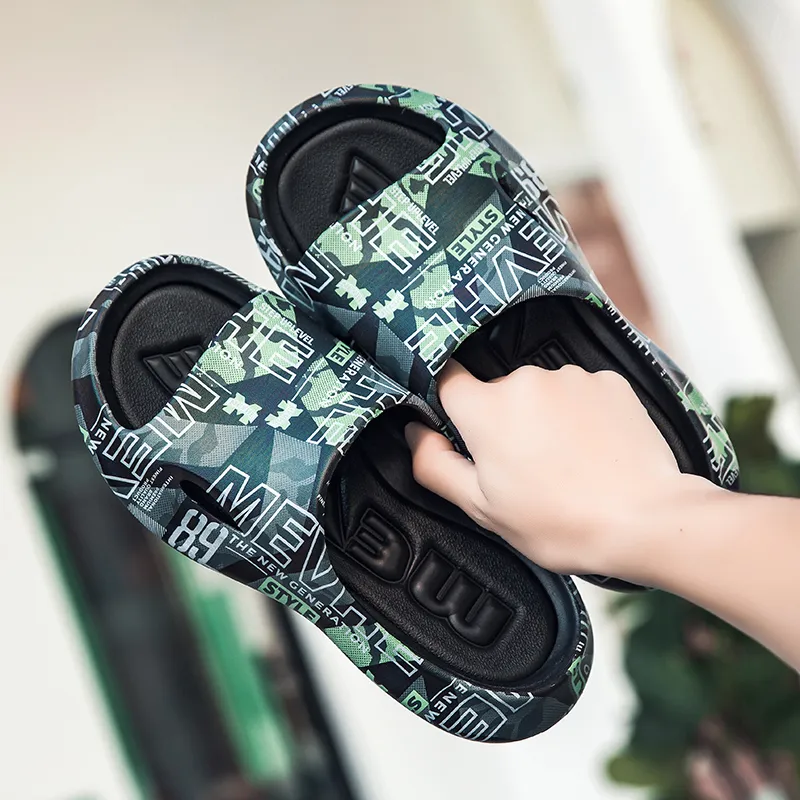 KLAOSD Slip Resistant Abrasion Resistant Cushioning Slide Slippers Men's-5