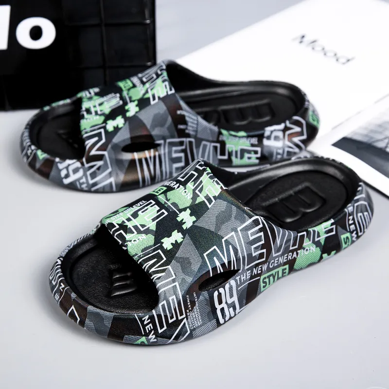 KLAOSD Slip Resistant Abrasion Resistant Cushioning Slide Slippers Men's-4