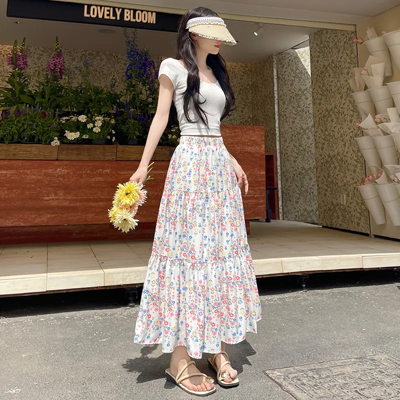 Si Bei'er Casual Long Skirt Women's-11