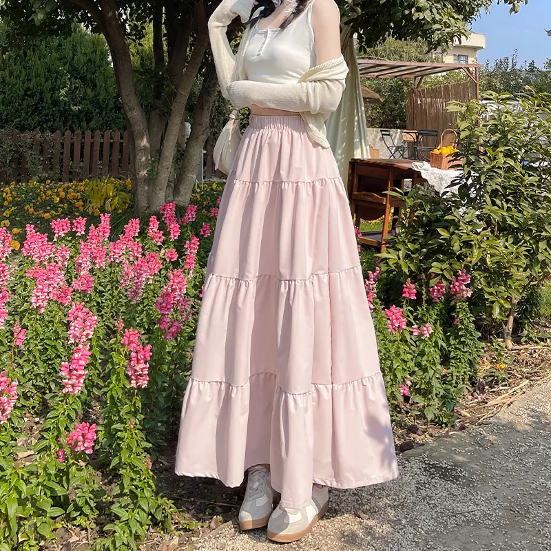 Si Bei'er Casual Long Skirts Women's-3