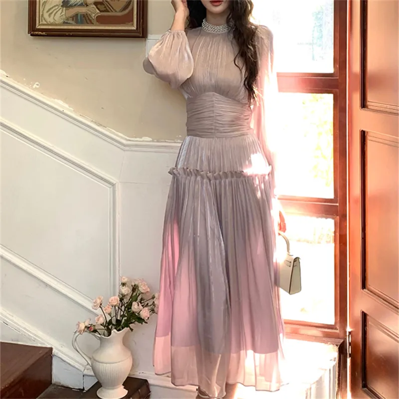 Si Bei'er Long Sleeved Dress Women's-2