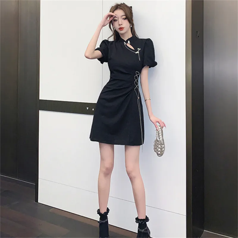 Si Bei'er Short Sleeved Dress Women's-5
