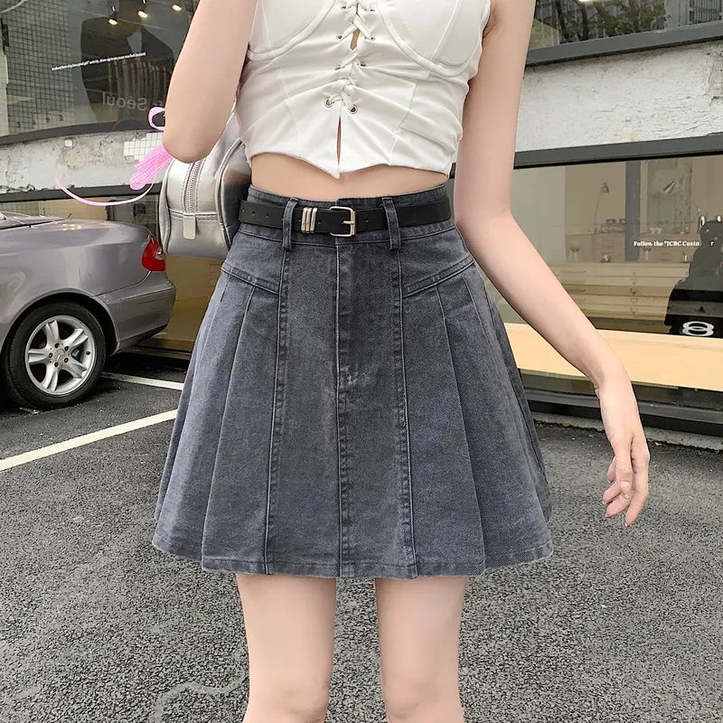 Si Bei'er Denim Short Skirts Women's-11