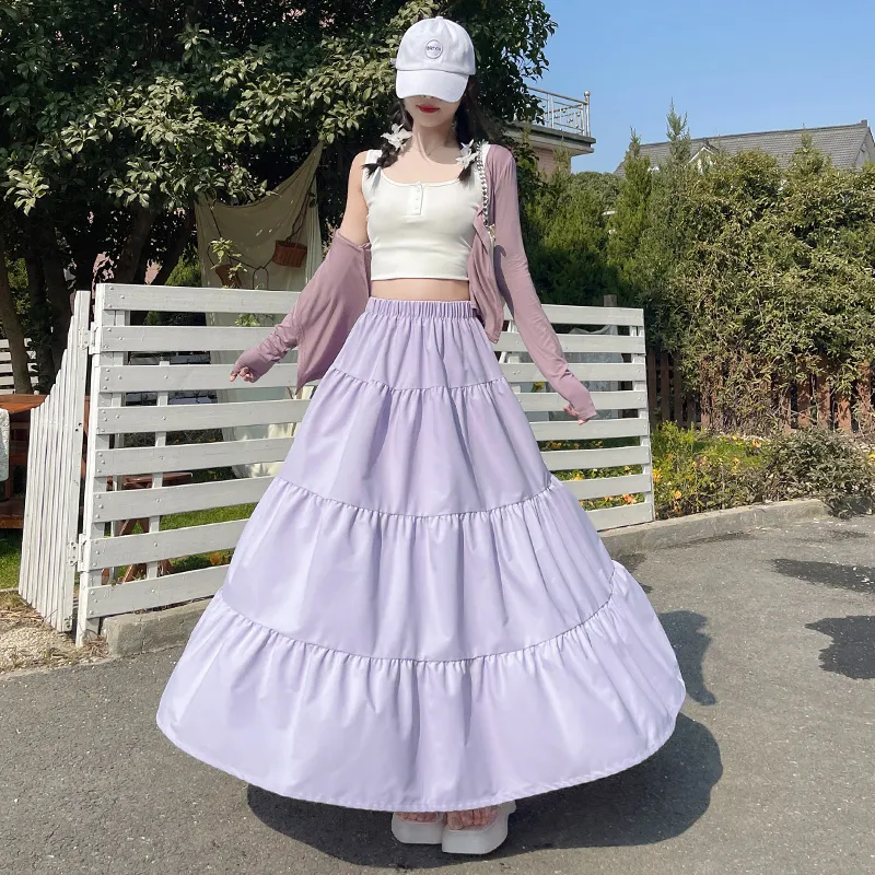 Si Bei'er Casual Long Skirts Women's-18