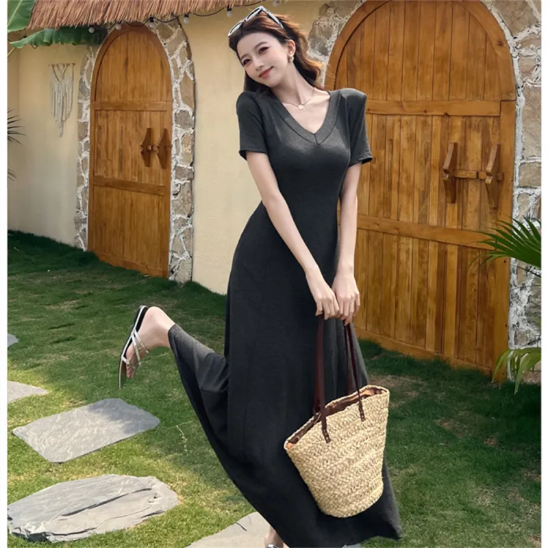 Si Bei'er Short Sleeved Dress Women's-1