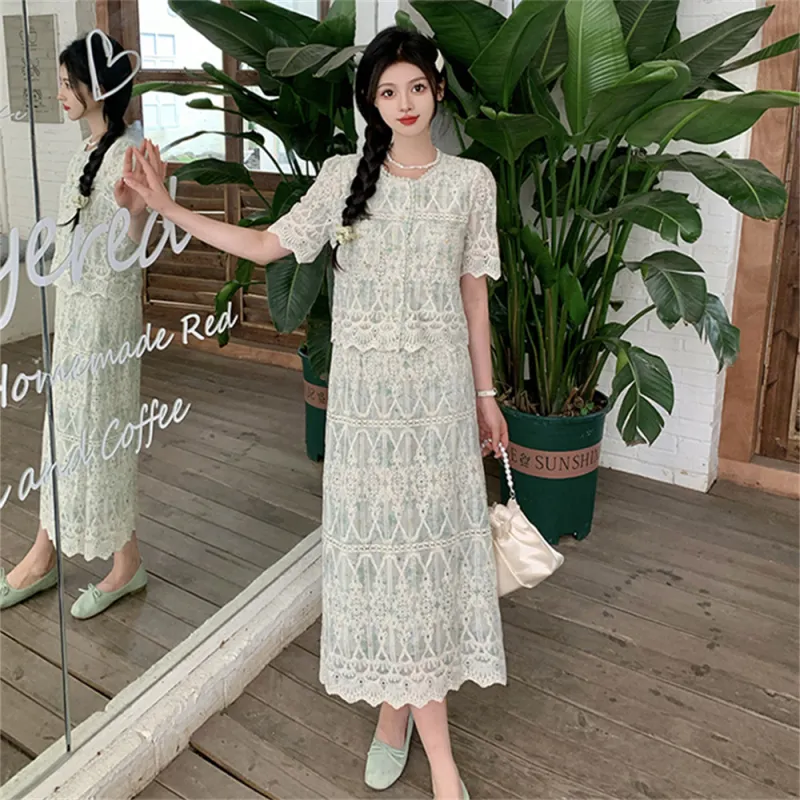 Si Bei'er Two Piece Skirt Sets Women's-2