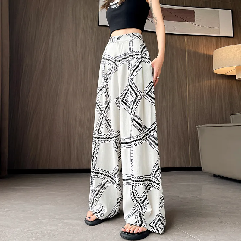 Si Bei'er Casual Pants Women's White-5